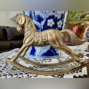 Vintage Brass rocking horse.  🐴